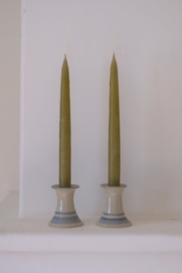 2 ceramic candlesticks