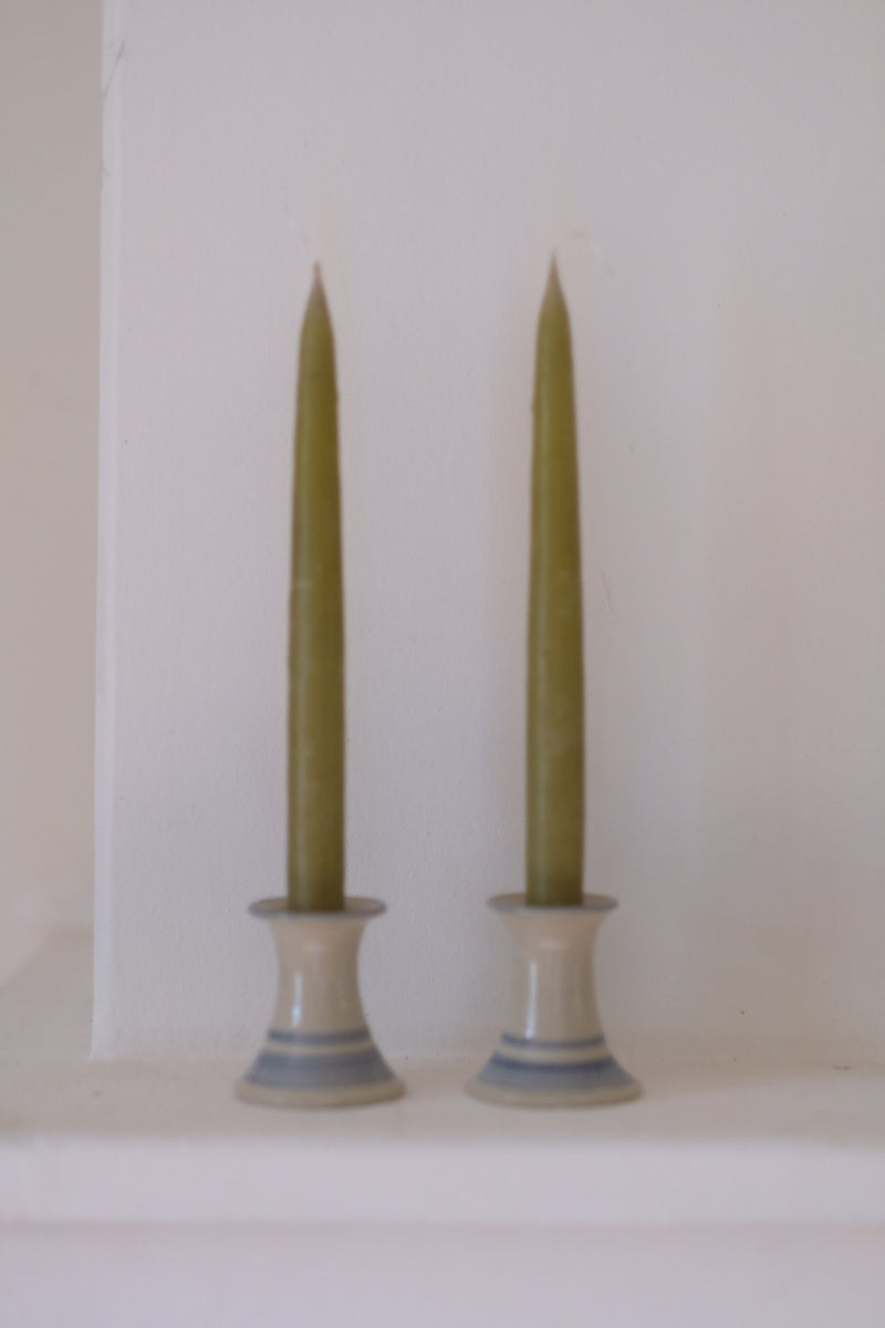 2 ceramic candlesticks