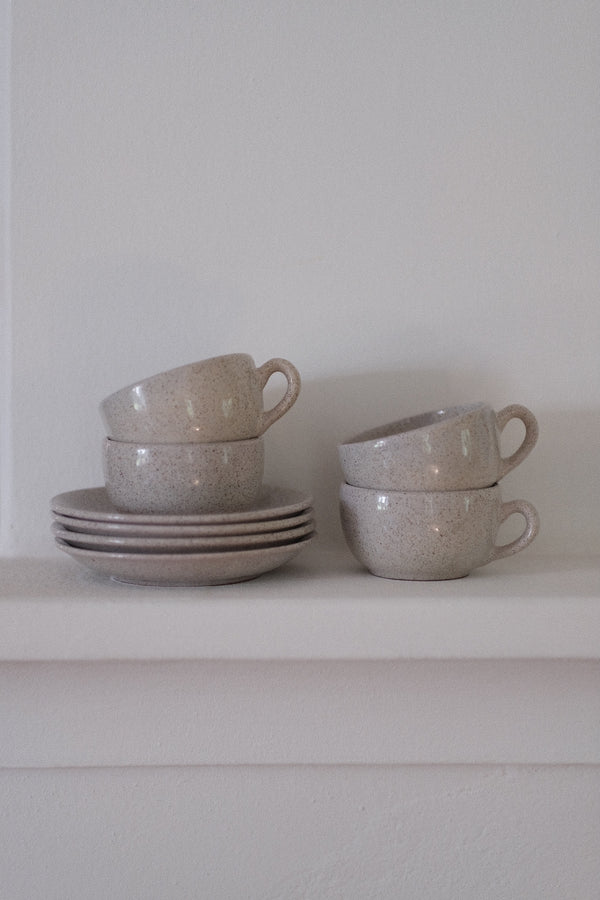 Vintage speckled tea cups