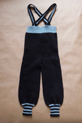 Handknit cotton dungarees