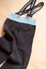 Handknit cotton dungarees