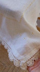 Large embroidered table cloth