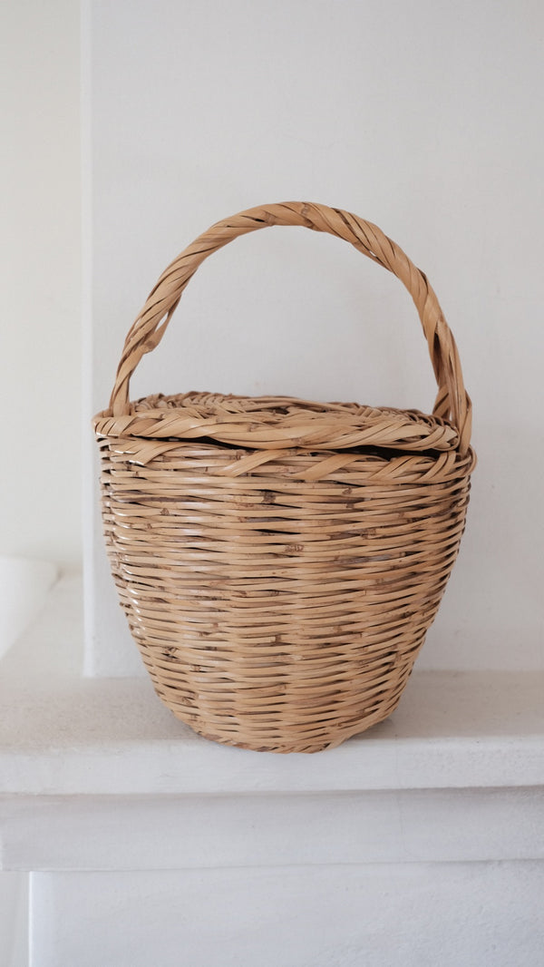 Vintage lidded basket