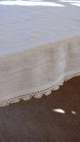 Large embroidered table cloth